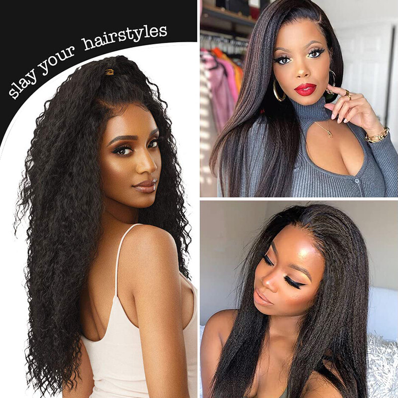 Yaki/Kinky Straight Invisible Tape In Real Remy Human Hair Extensions Skin Weft