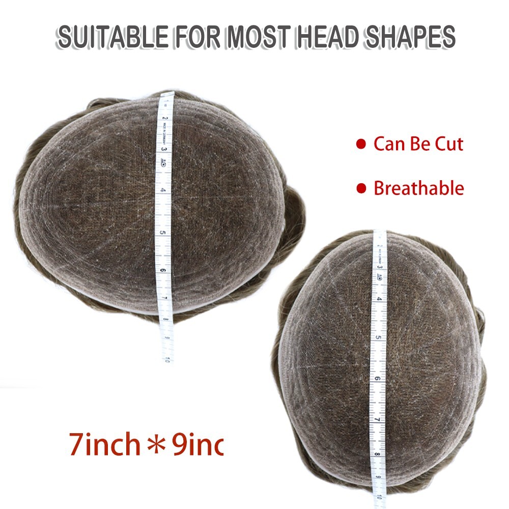 Full French Lace Hair Replacement System For Man Swiss Lace Men Toupee Hairpiece