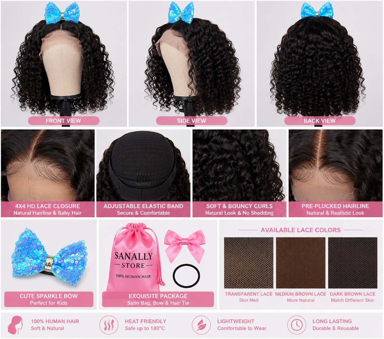 kids lace front wig