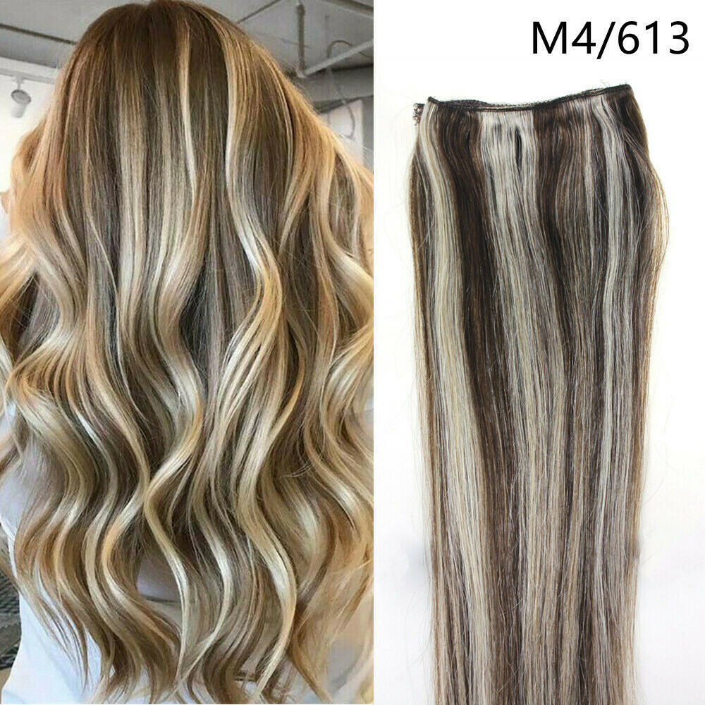 Sew in Weft Human Hair Extensions Double Weave Real Human Hair Bundles Straight