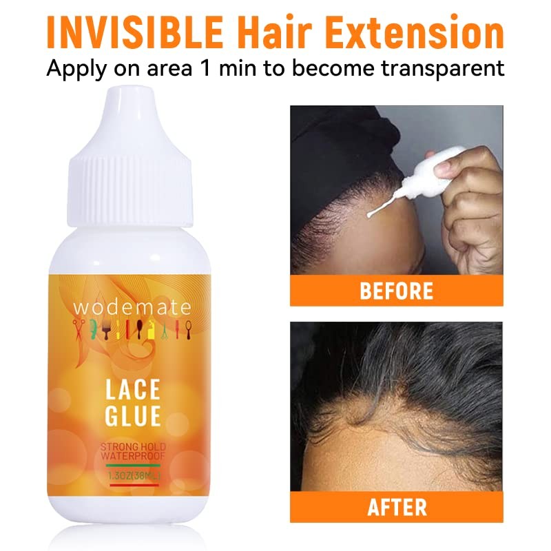 Lace Glue for Wigs,Adhesive Waterproof Super Hold Hair Bonding Glue,Invisible…