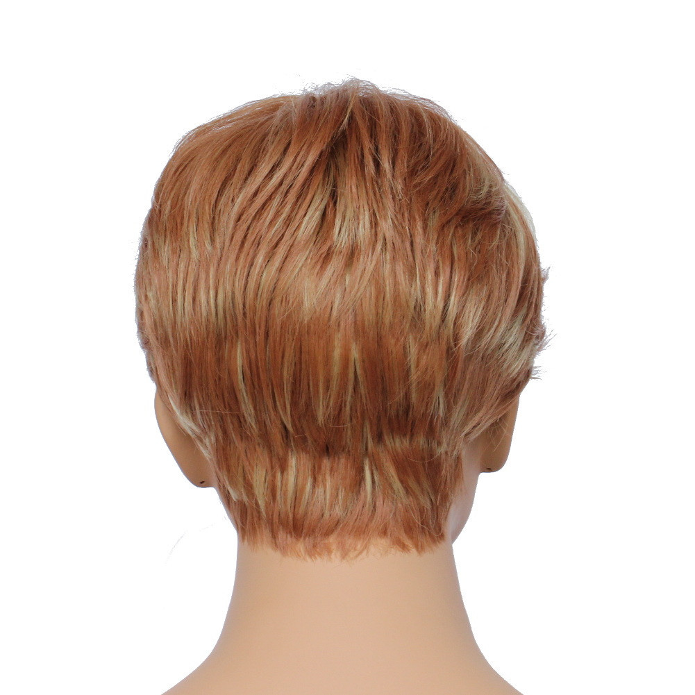 Classic Cap women Synthetic straight Short Reddish Brown full wig HengFeng ZP27