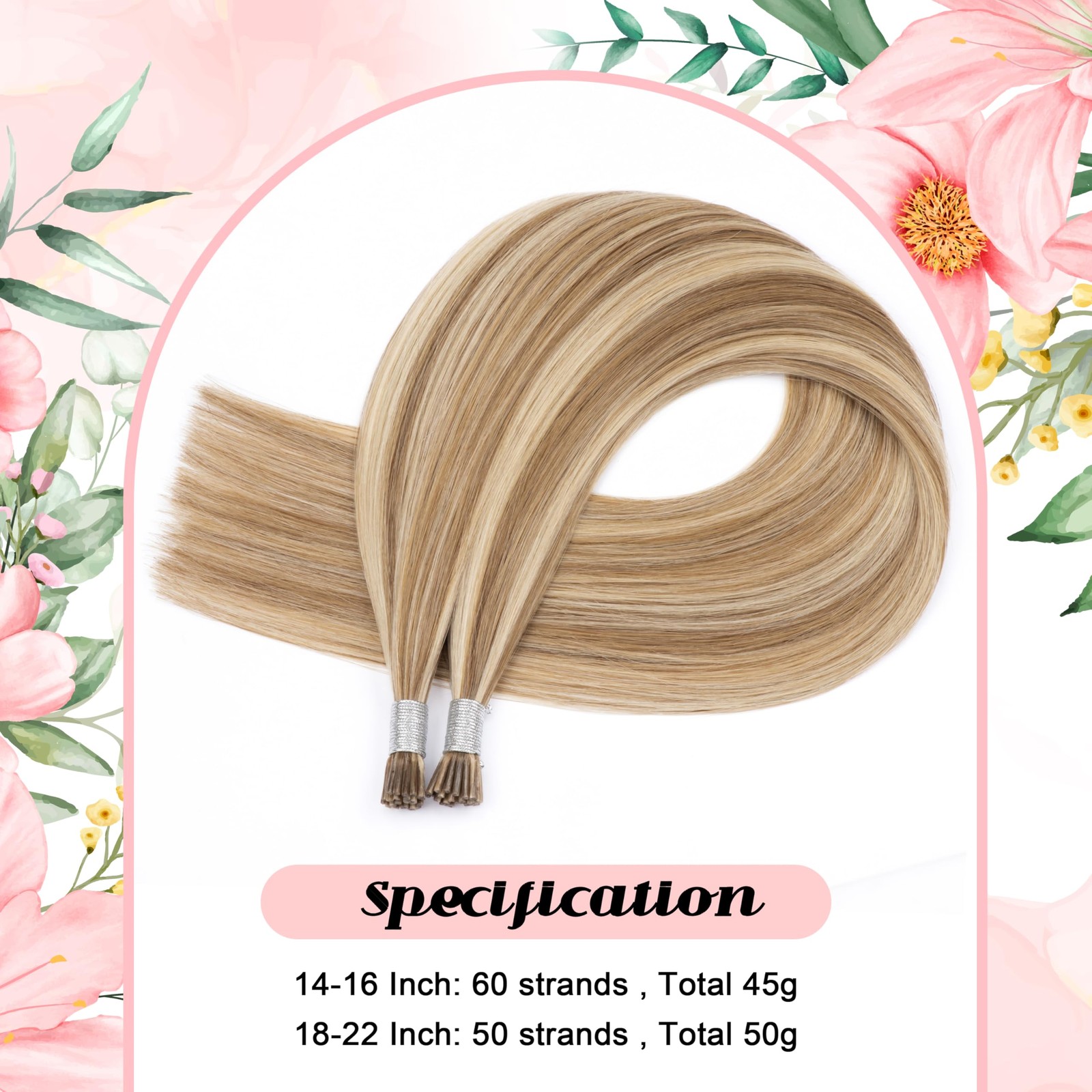 Kpvxxve Hair 18 Inch Keratin I Tips Extensions For Women I Tip Human Hair