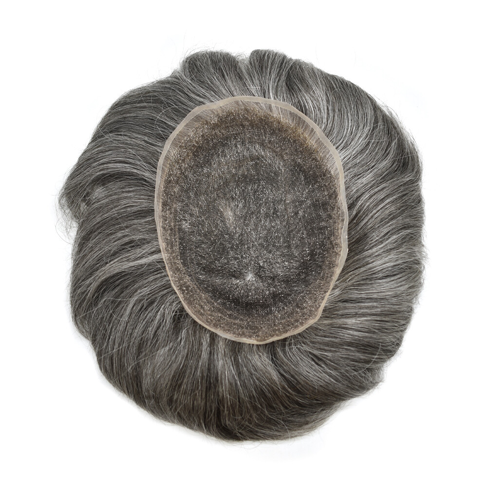 Mens Toupee Hair System Full French Lace Hairpiece Wig for Men Hair Replacements