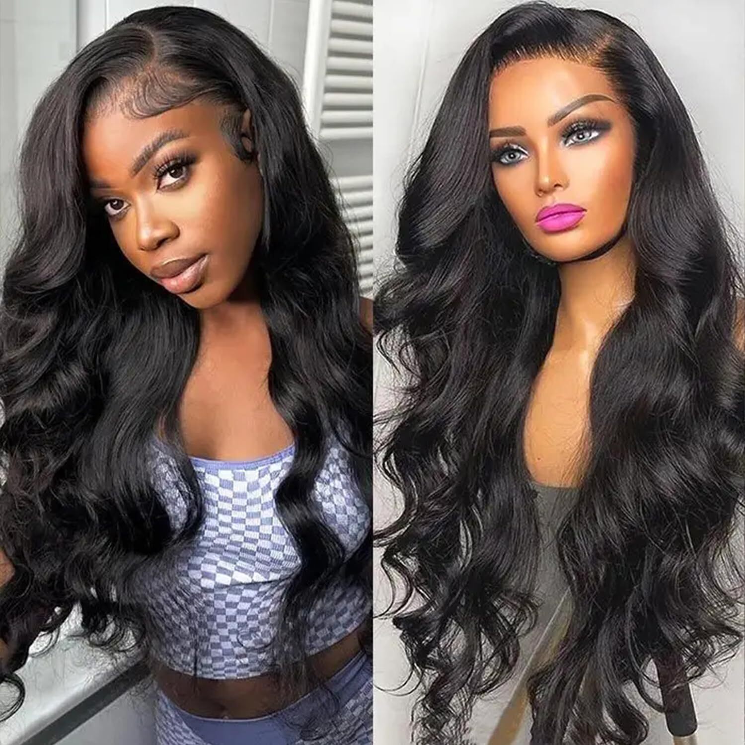 Body Wave 5×5 Silk Base Full Lace Human Hair Wig Pre Plucked Silk Top Lace Wigs