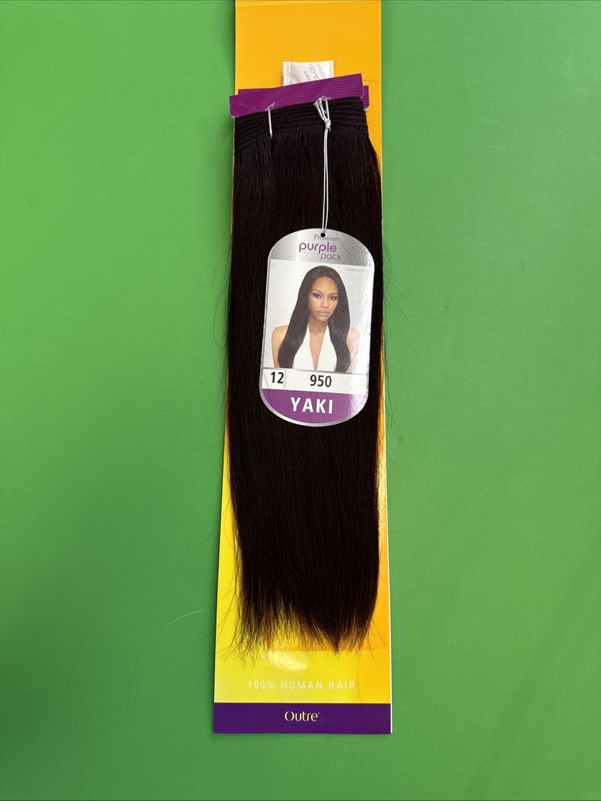 OUTRE PURPLE PACK 100% HUMAN HAIR YAKI WEAVE 12″ Color #950 Wine