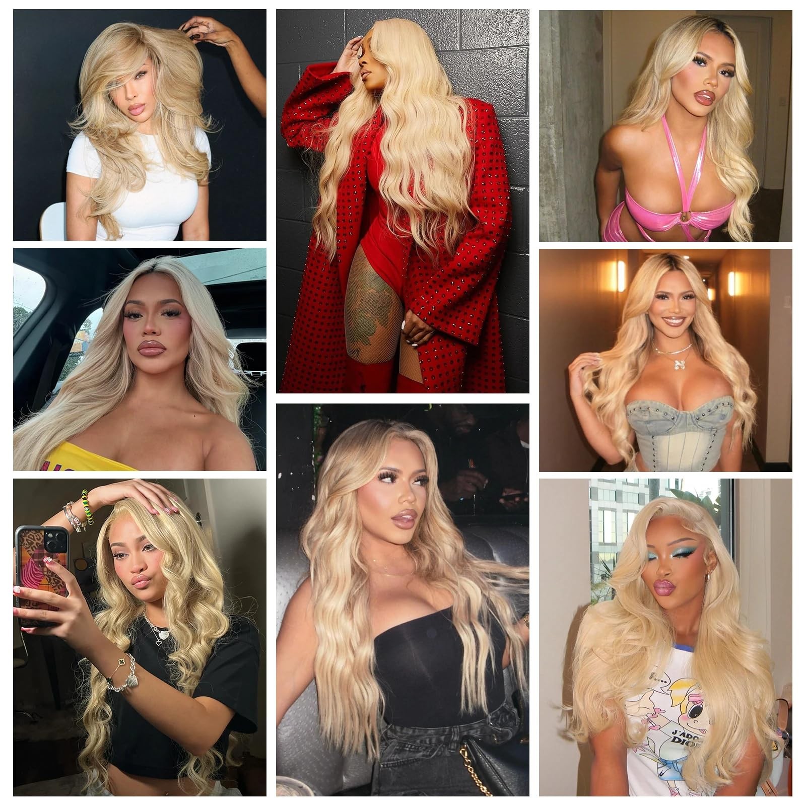 Auokmar 613 Bundles Human Hair Blonde Body Wave 3 Bundles Unprocessed Virgin