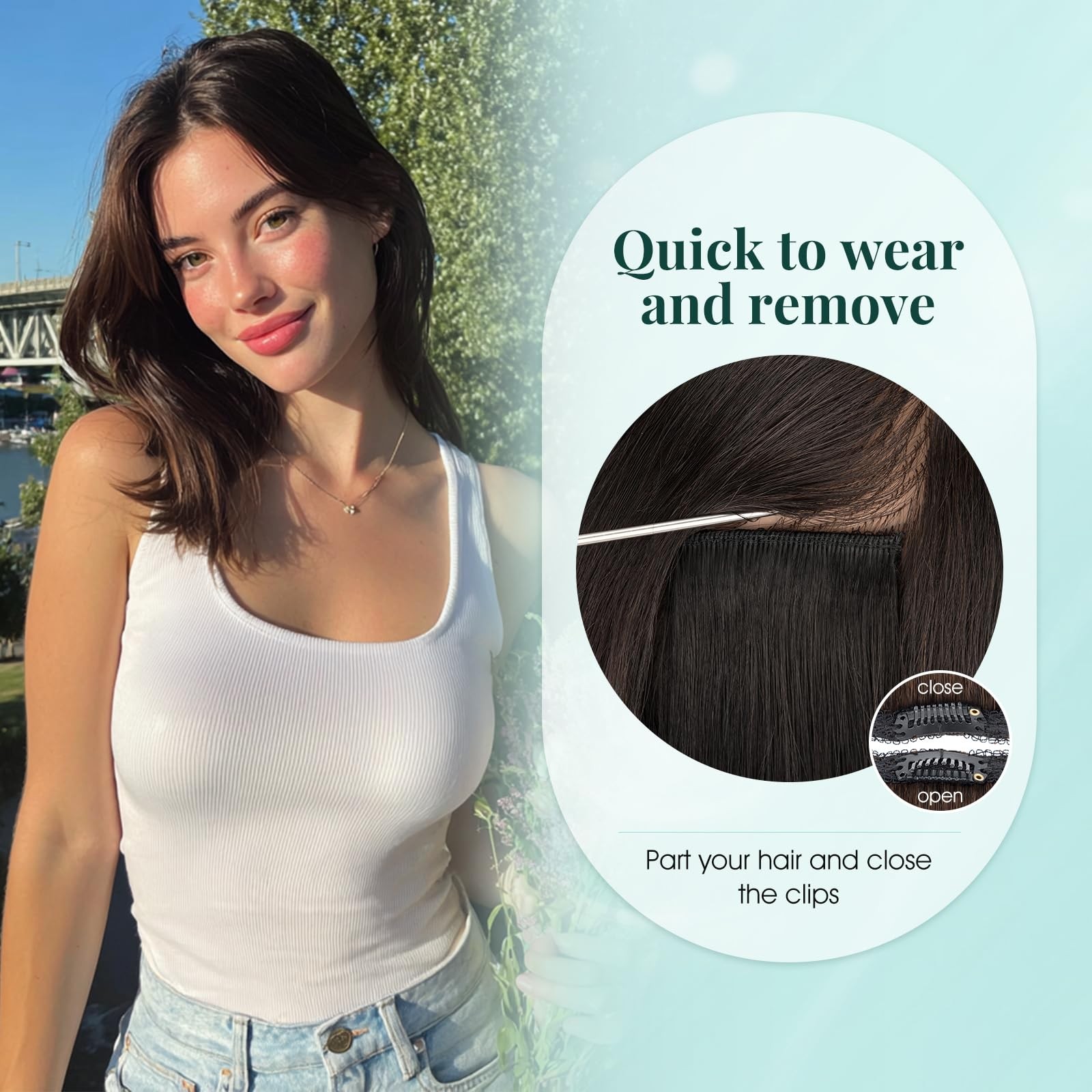 Benehair 6 Pcs Clip In Short Hair Extensions 100 Real Human Hair For Women