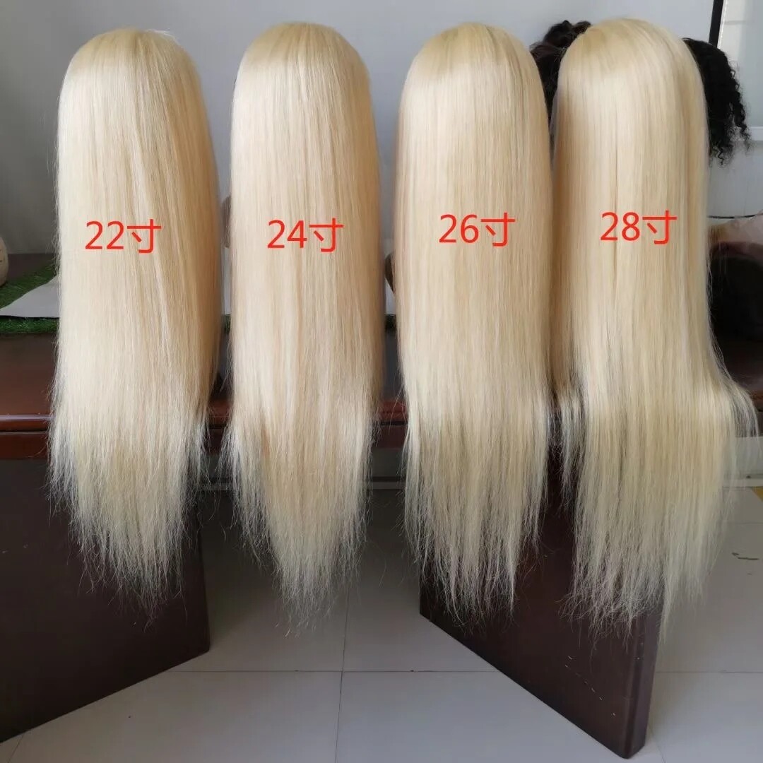 Ash Blonde Full Lace Wig Body Wave Women Glueless Human Hair Wig 613 Can be Dyed