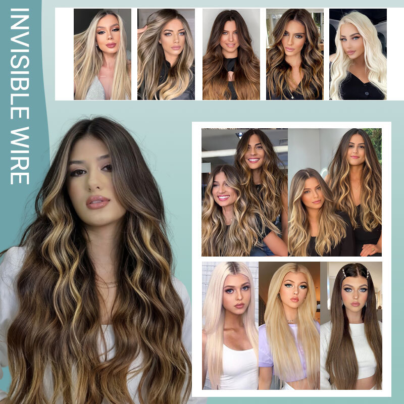 Highlight Hidden Secret Natural Invisible Wire Hair Extensions One Piece & Ring