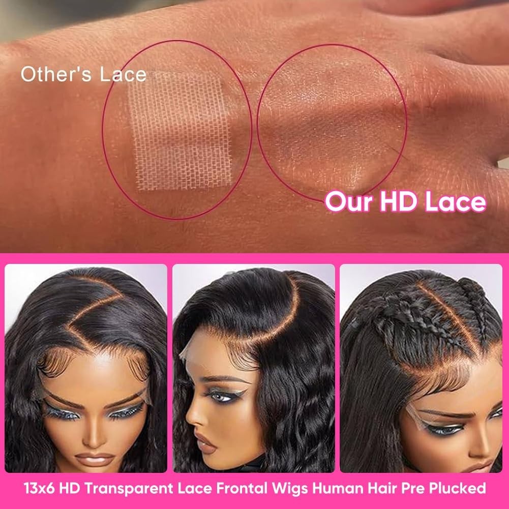 20 Inch Body Wave Lace Front Wig 13×6 HD Lace Human Hair Pre Plucked Brazilian
