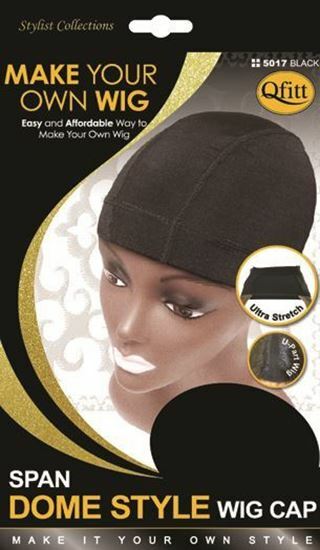 QFITT DOME STYLE SPAN WIG CAP(4PCS):Black, Beige, Brown, Auburn