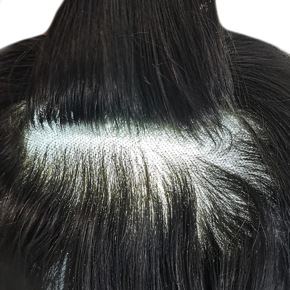 Durable Men Hair Replacements Fine Mono Lace Toupee Hairpiece Poly Hair System