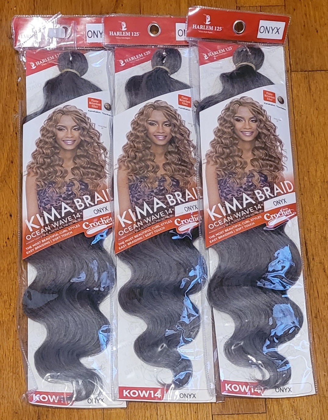Kima Braid Ocean Wave Hair 14″ Crochet Hair Onyx