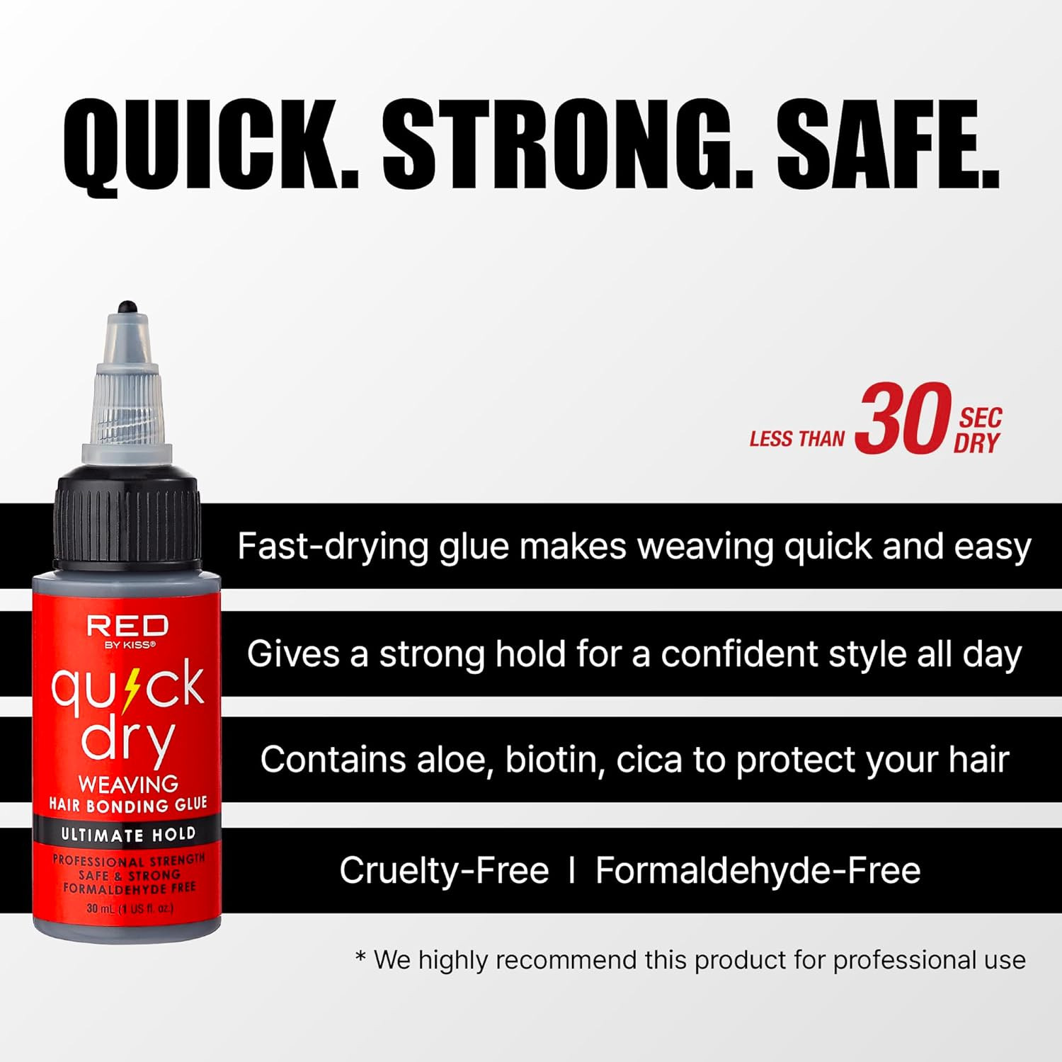 Quick Dry Hair Bonding Glue, Professional Strong & Long-Lasting Weave Adhesive,