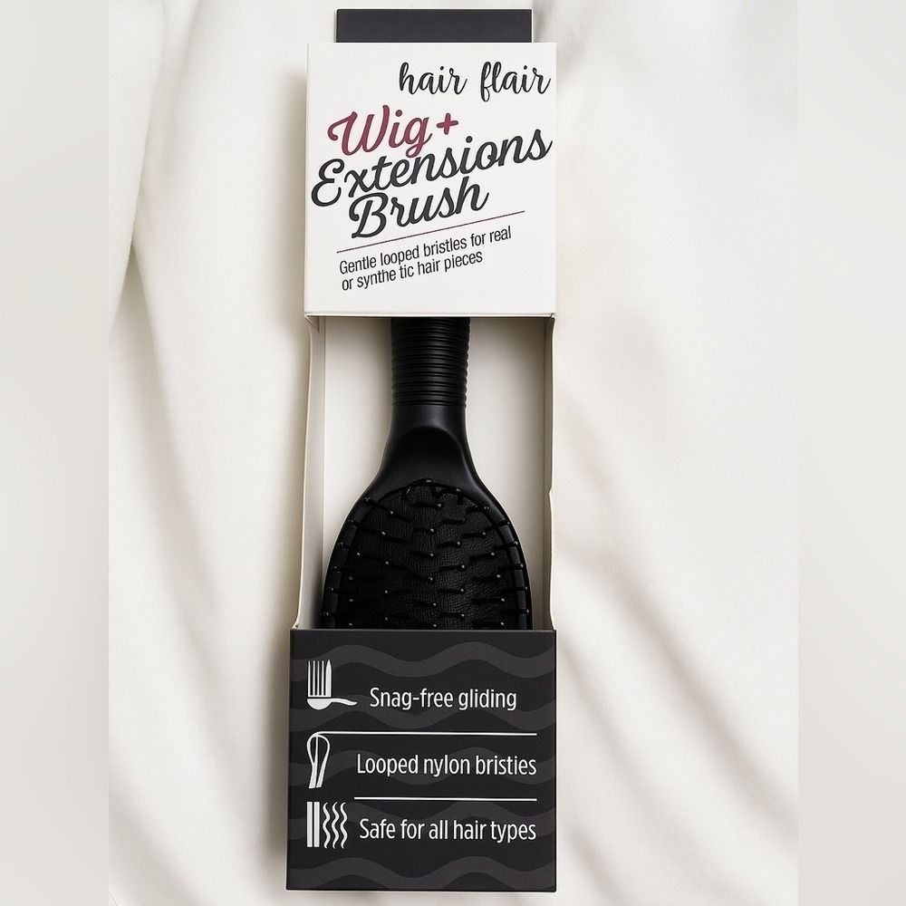 Hair Flair Wig + Extensions Brush | Snag-Free Looped Bristles | New in Box