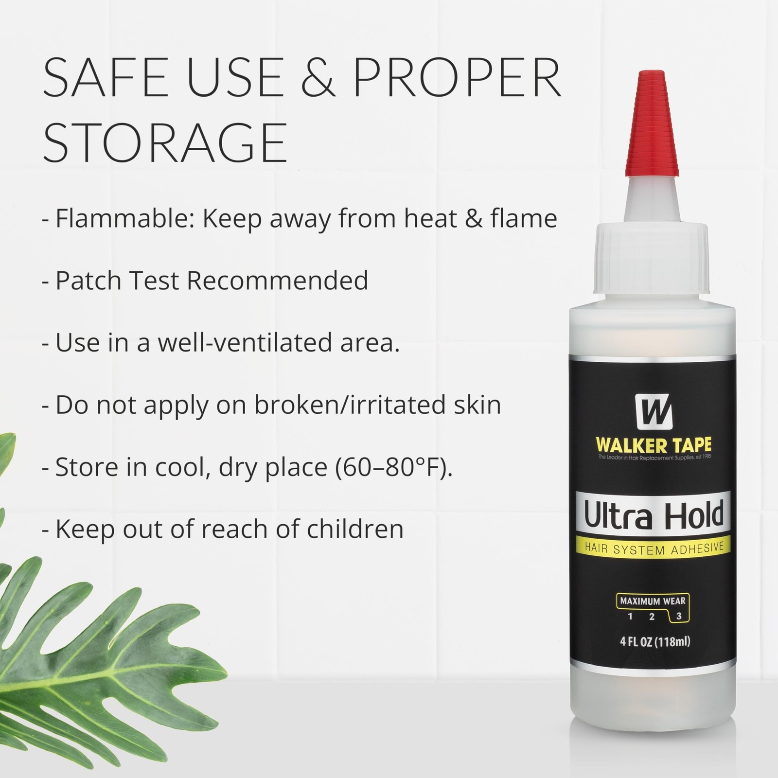 Ultrahold Adhesive New 4.0 Ounce with Nozzle top, one Color