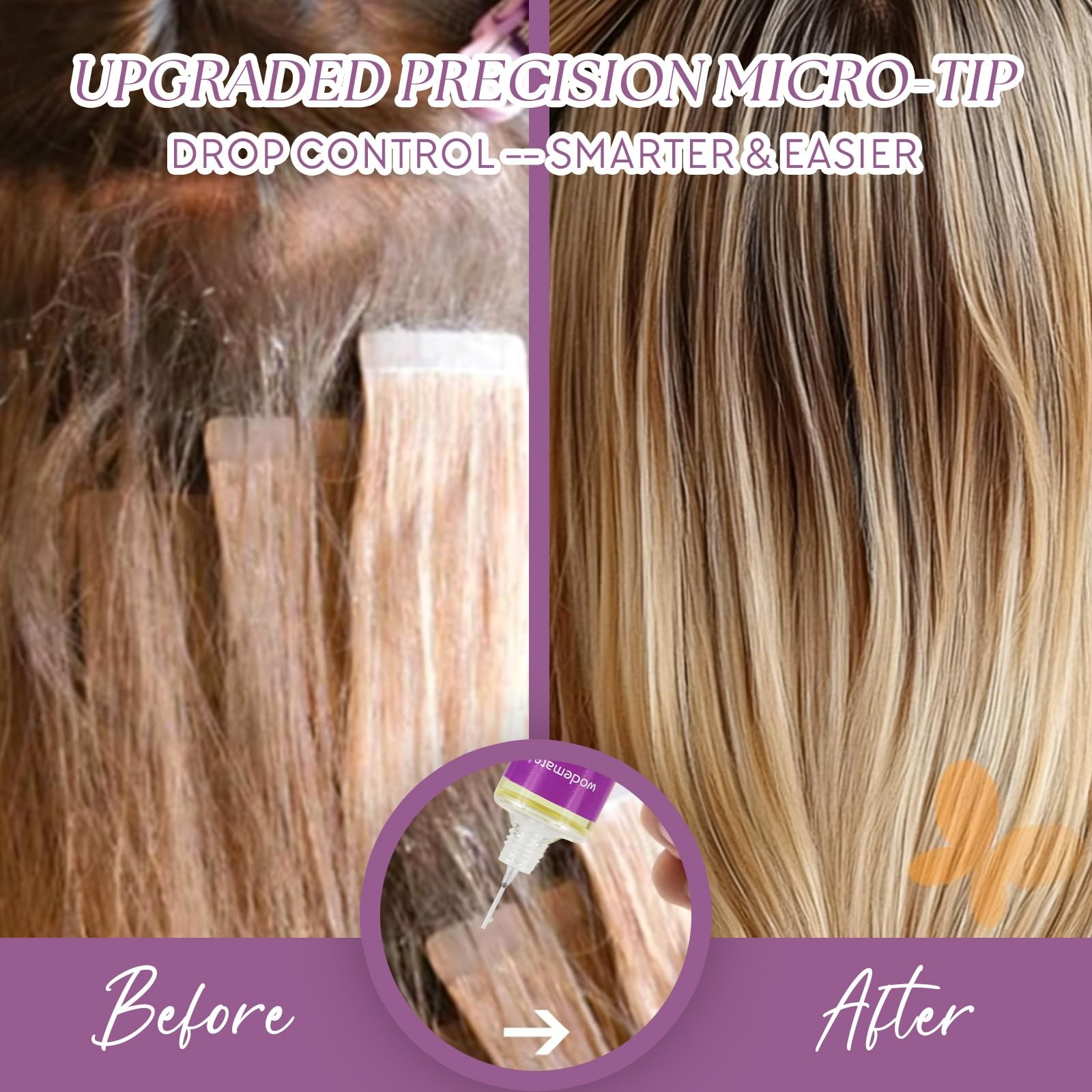 Lace Front Glue Kit for Wigs, Waterproof Hair Bonding Adhesive 1.3OZ Tape in …