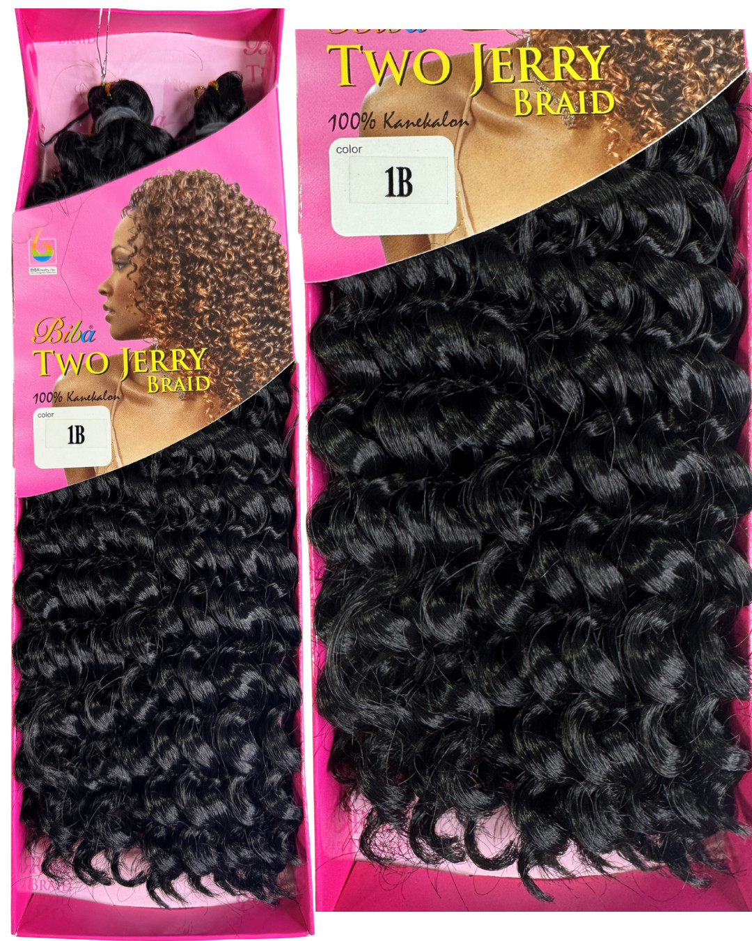 Biba Jerry Braid Hair 100% Kanekalon Fiber 16″ Stretched Curl Texture Braiding