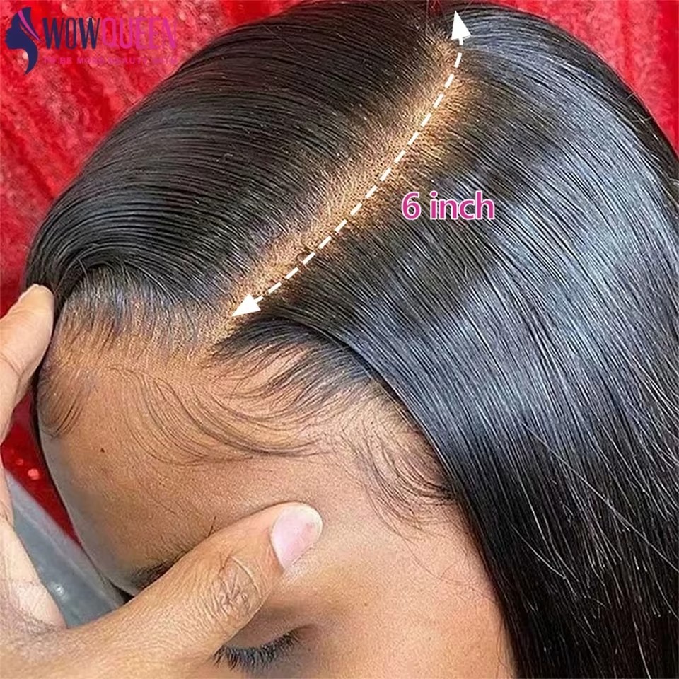 Straight 13×4 Transparent Lace Closure 4×4 Human Hair Natural Hairline For Wig
