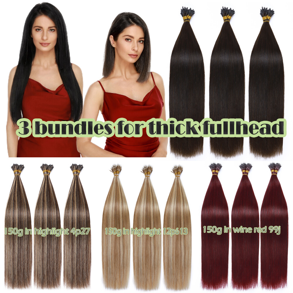 50g-100g Nano Ring Loop Micro Bead Tip Real Human Remy Hair Extensions Full Head