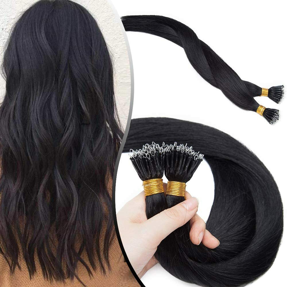 Invisible Wire Nano Tip Hair Extensions Silicone Nano Ring Beads Link Human Hair