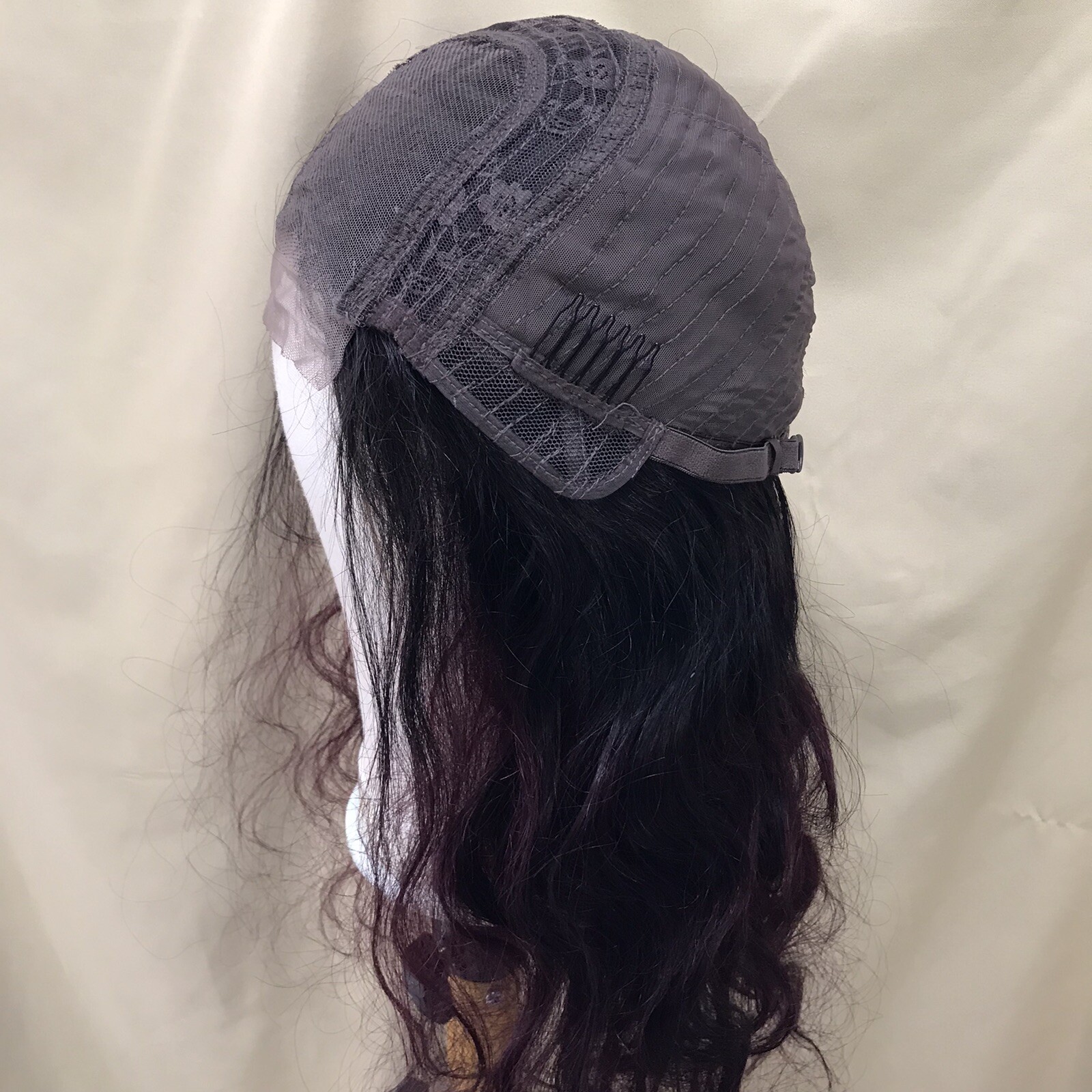 20in 4×4 Lace Closure Human hair Wig Bodywave Prepluckle Ombre Burgundy Remy