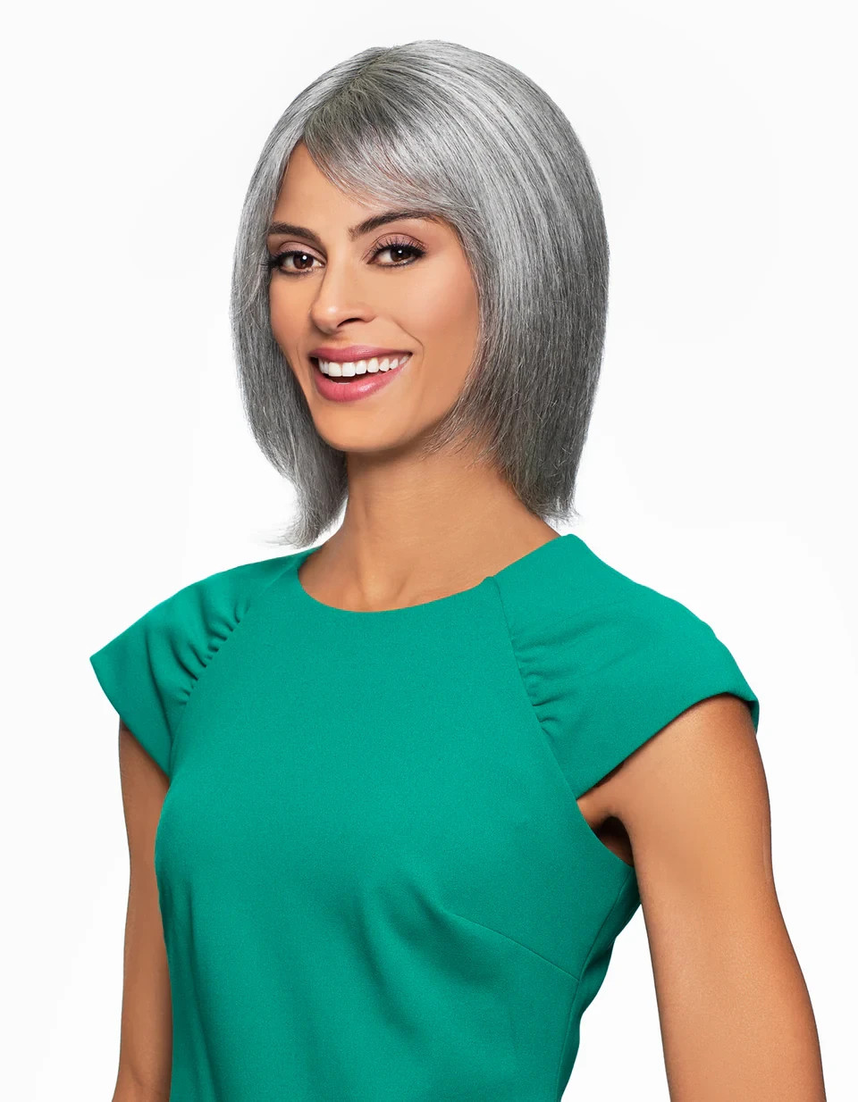 Foxy Silver ERICA, 100% Human Hair Wig, Lace Top, Straight, Fashionable Wig