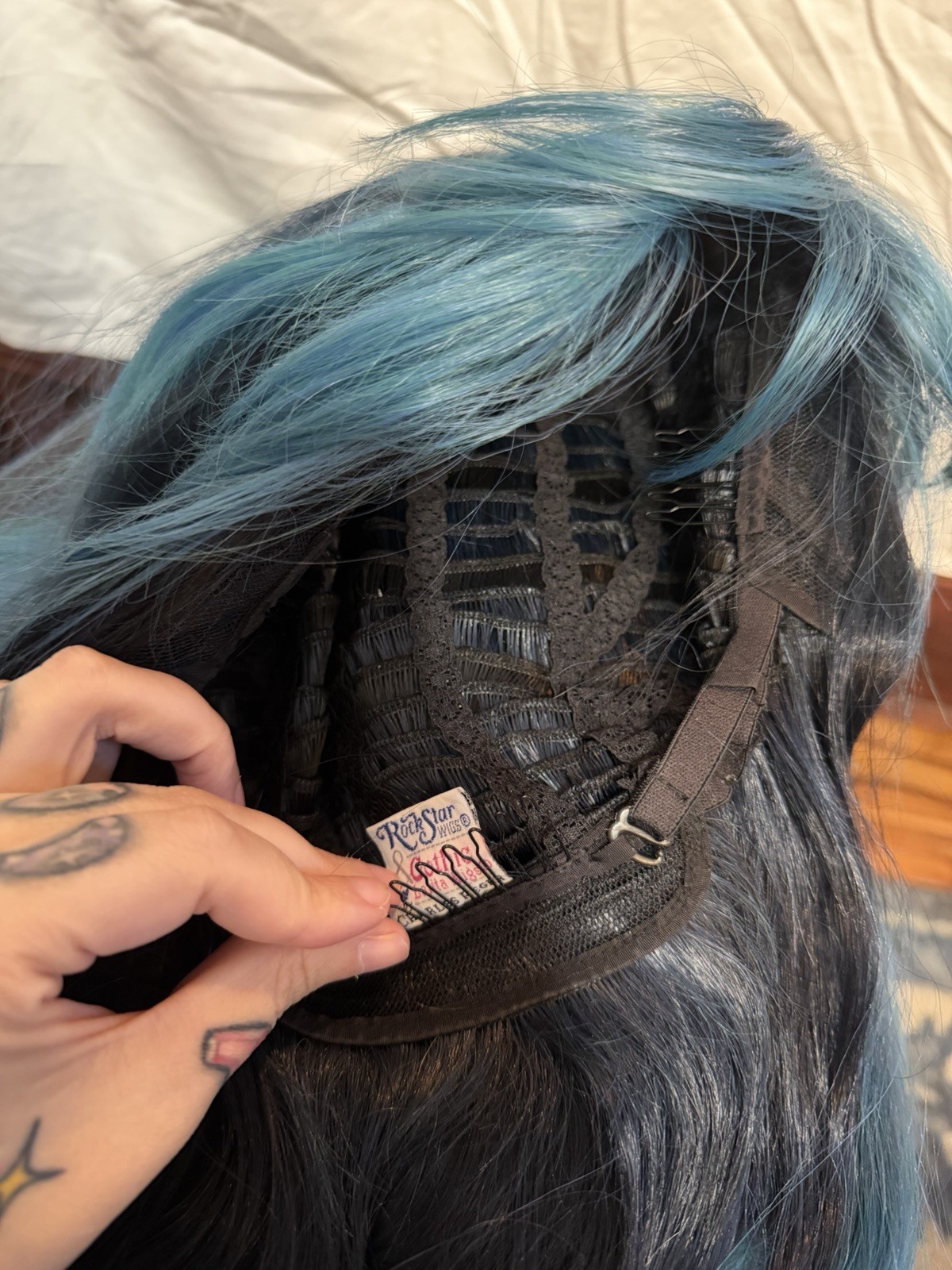 Lot Of 5 Blue Synthetic Wigs Costume Cosplay Party Wig