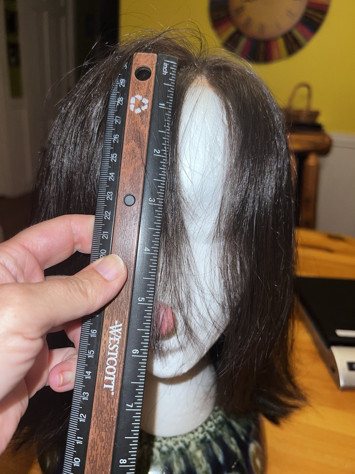 Madison Hair Collection Human Hair Wig Dark Brown/Black Size Medium
