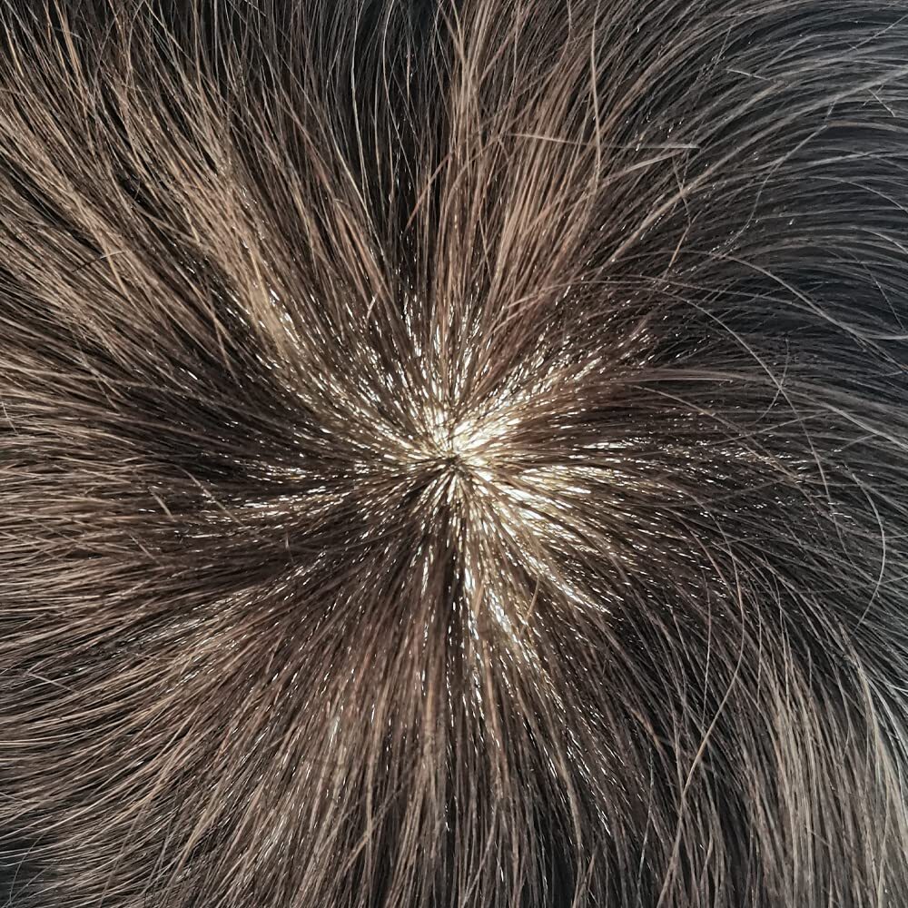 Men Replacement Hair System Full Poly Thin Skin Mens Toupee Hairpiece