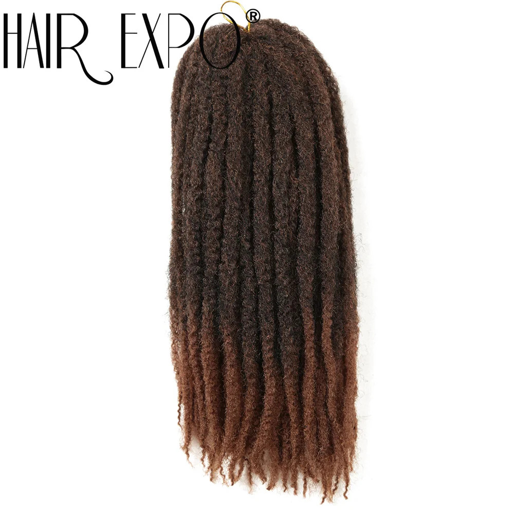 18 Inch Ombre Marley Hair Synthetic Braiding Hair for Afro Kinky Twist Braiding