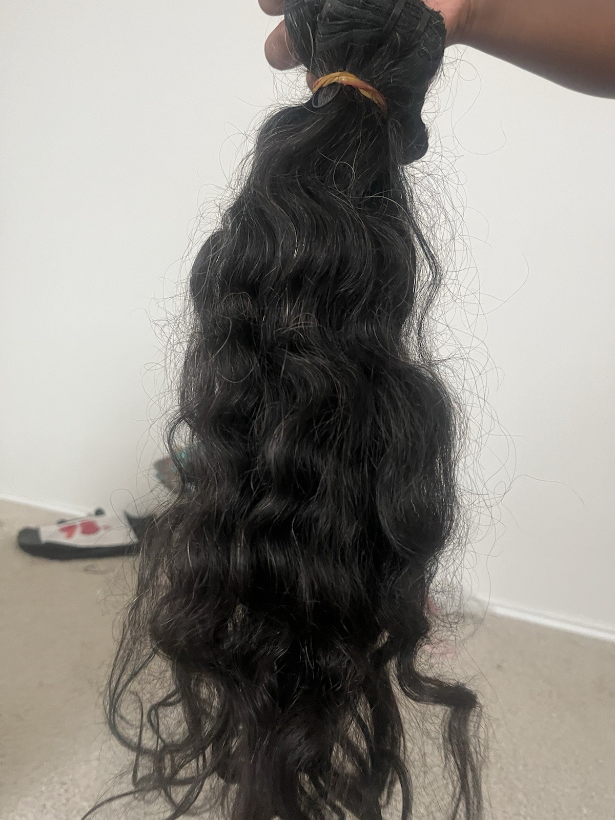 Human Hair Body Wave Wavy Weft Hair Extension Bundle Black 21-30 in