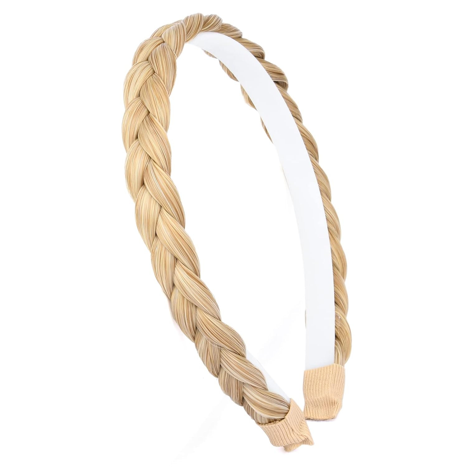 Width 0.6 Inches Narrow Synthetic Hair Plaited Headband Braid with Teeth Hair Ba