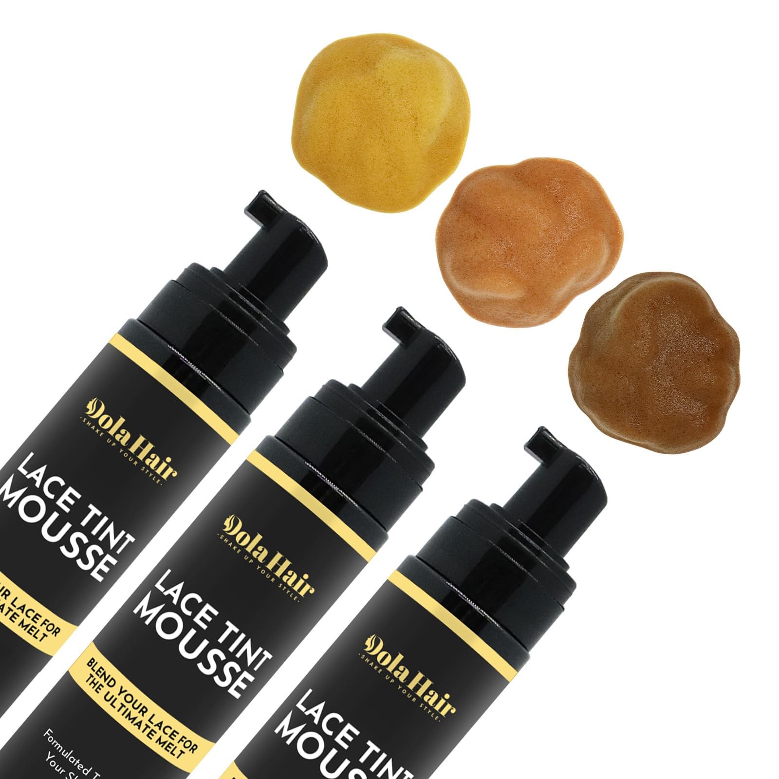 Dolahair Lace Tint Spray Mousse for 3.8 Ounce (Pack of 1), Medium Brown