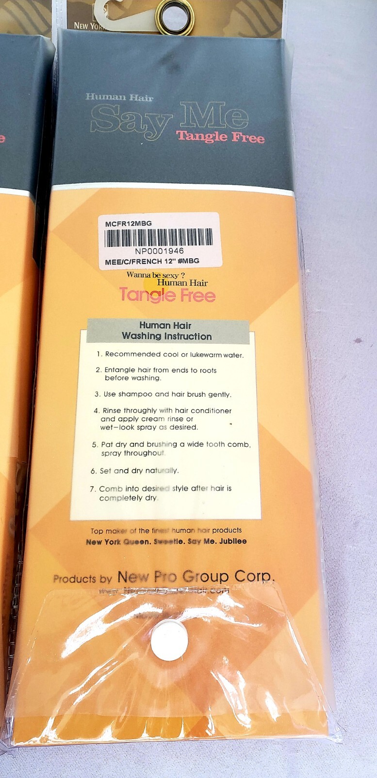 2 Packs 100% Human Hair for Weaving by New York Queen Say Me 12&14″ French Curl