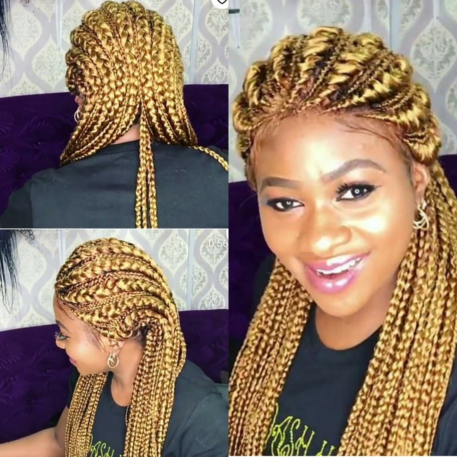 Braided wig:Handmade ponytail Braids Cornrows wigs,PRE-ORDER ONLY.2-3WEEKS.USA