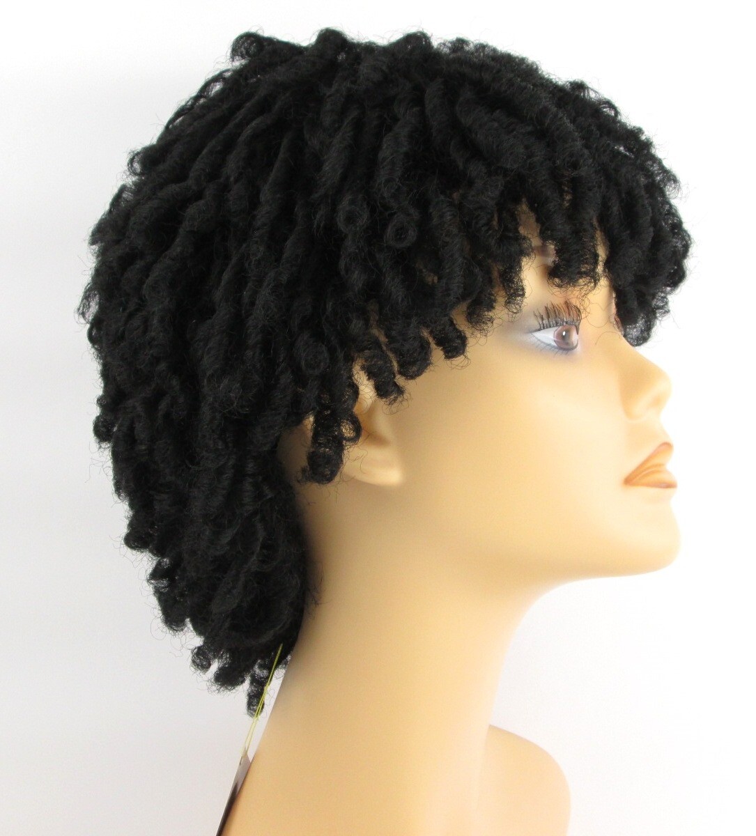 ADULT MENS WOMEN SHORT TWIST CROCHET LOCS KINKY DREADLOCK WIG CURLY AFRO RACHEL