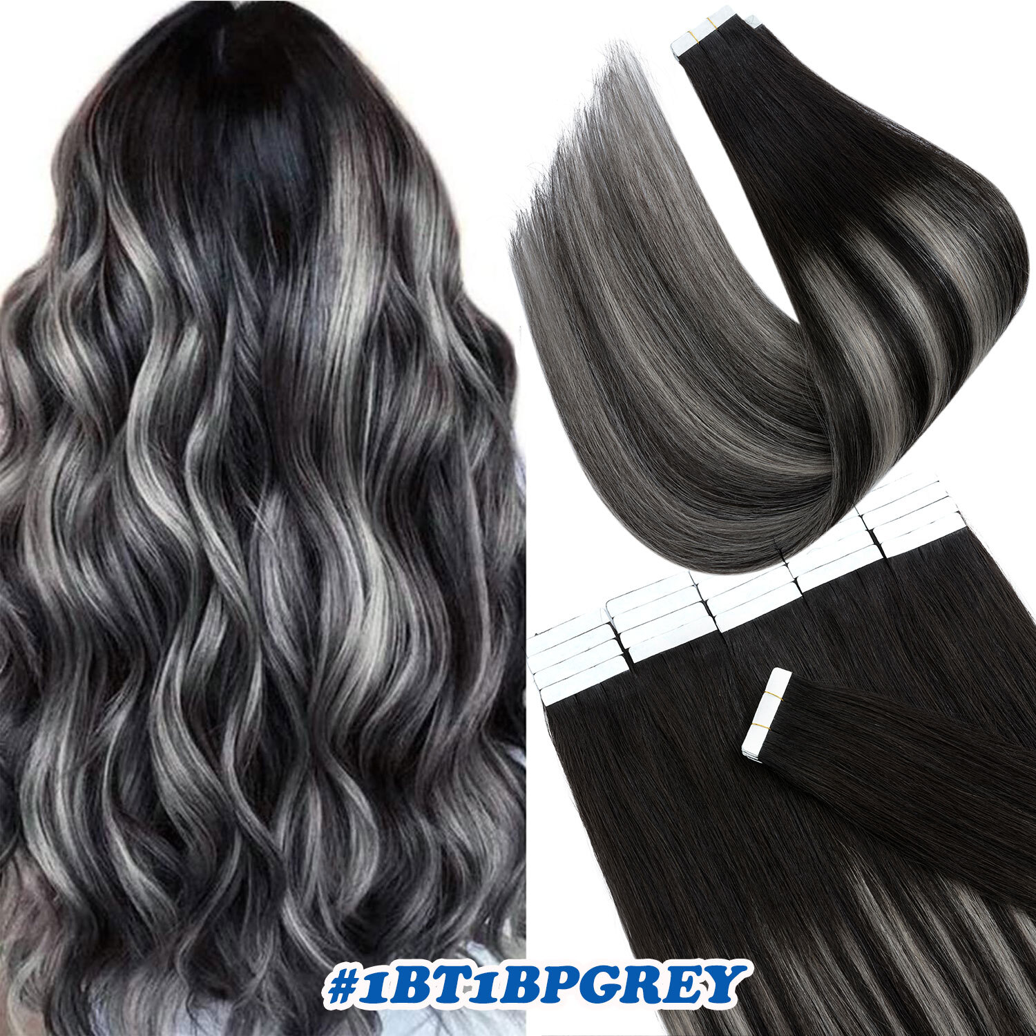 150G THICK Skin Weft Tape In 100% Human Remy Hair Extensions Full Head Highlight