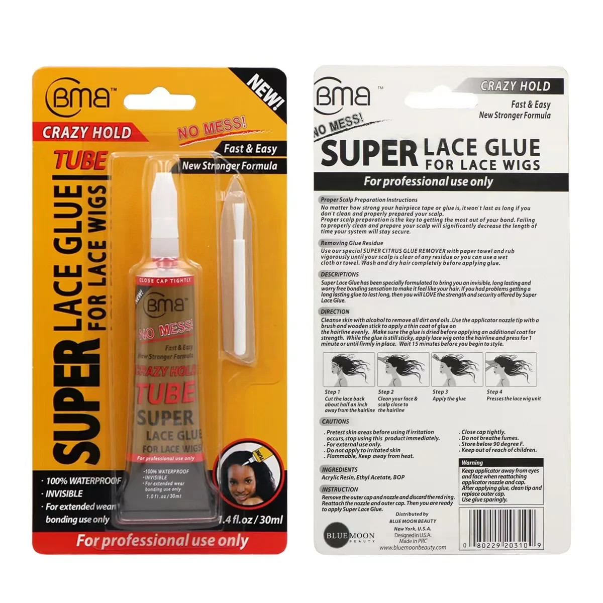 BMB Crazy Hold Super Lace Glue for Wigs – Waterproof Strong Hair Adhesive