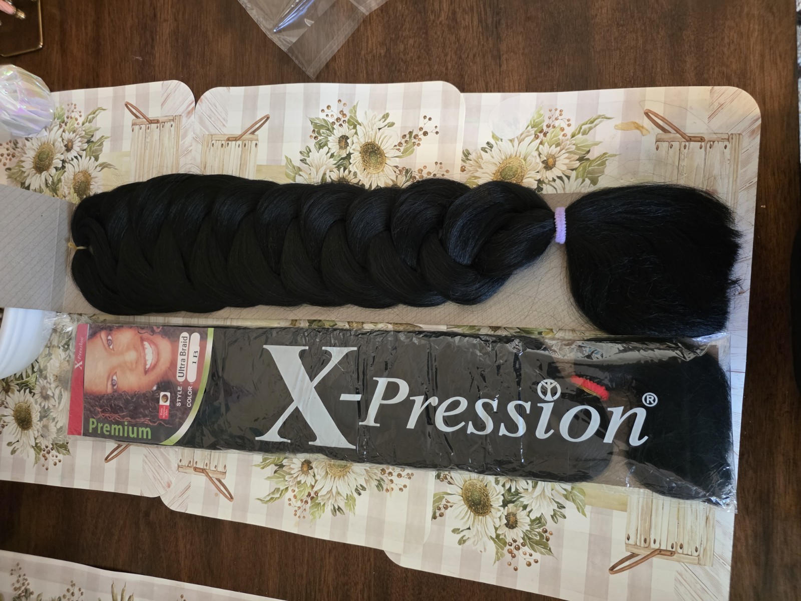 X-Pression Ultra Braid Synthetic Braiding Hair Extensions Black 52 in 2 Pack 1B