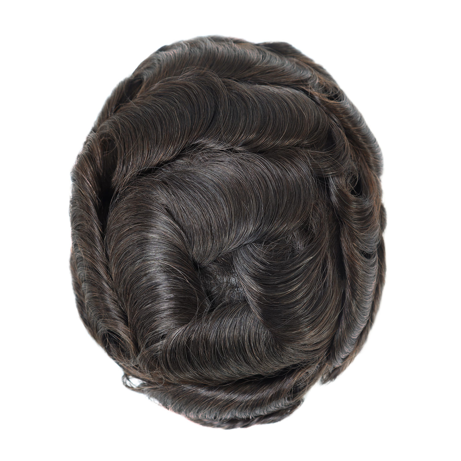 Mens Toupee Human Hair Thin Skin0.06 mm Replecement System Natural Hairpiece8X10