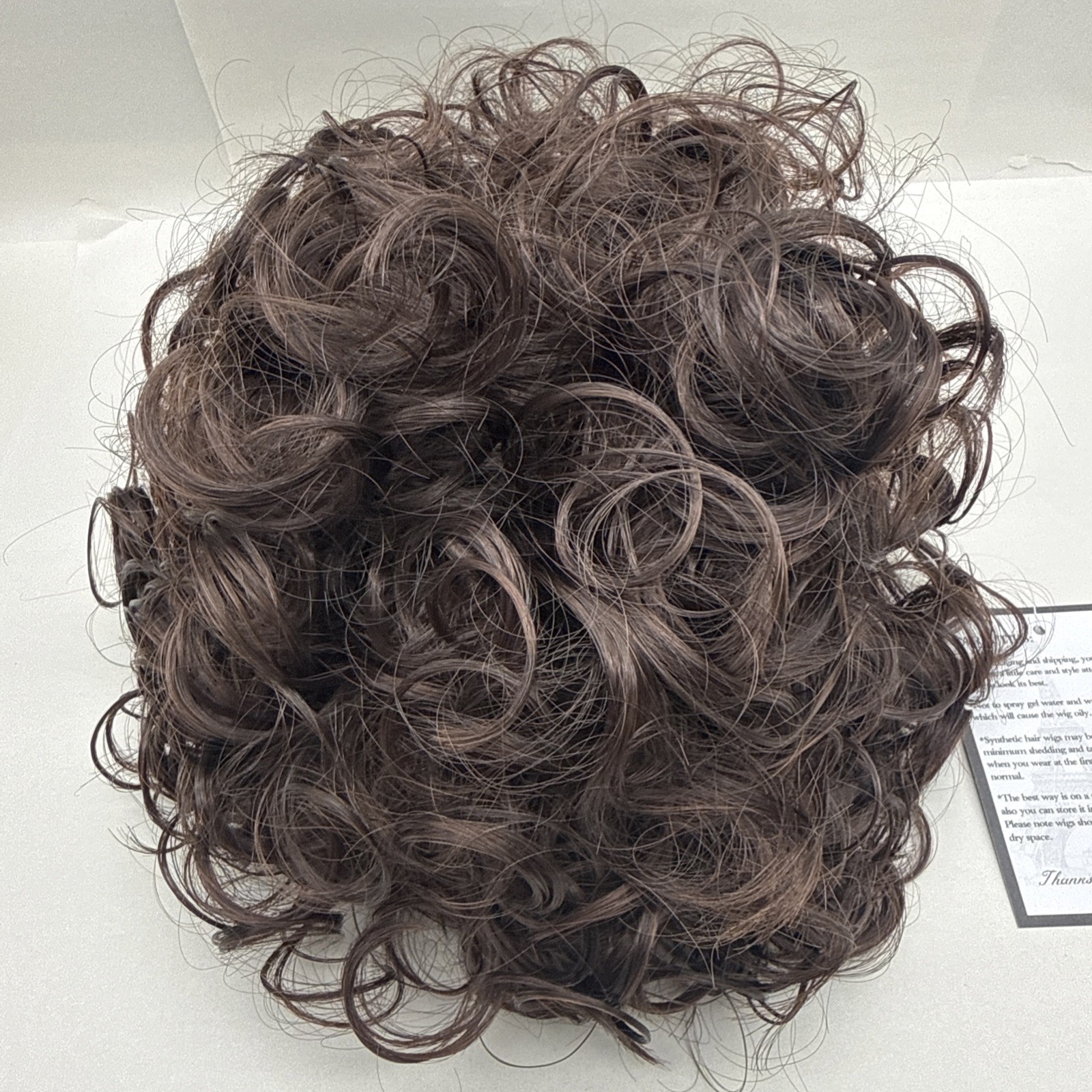 Baruisi Short Curly Wavy Blonde Brown Wigs For Women Natural Looking Synthetic..