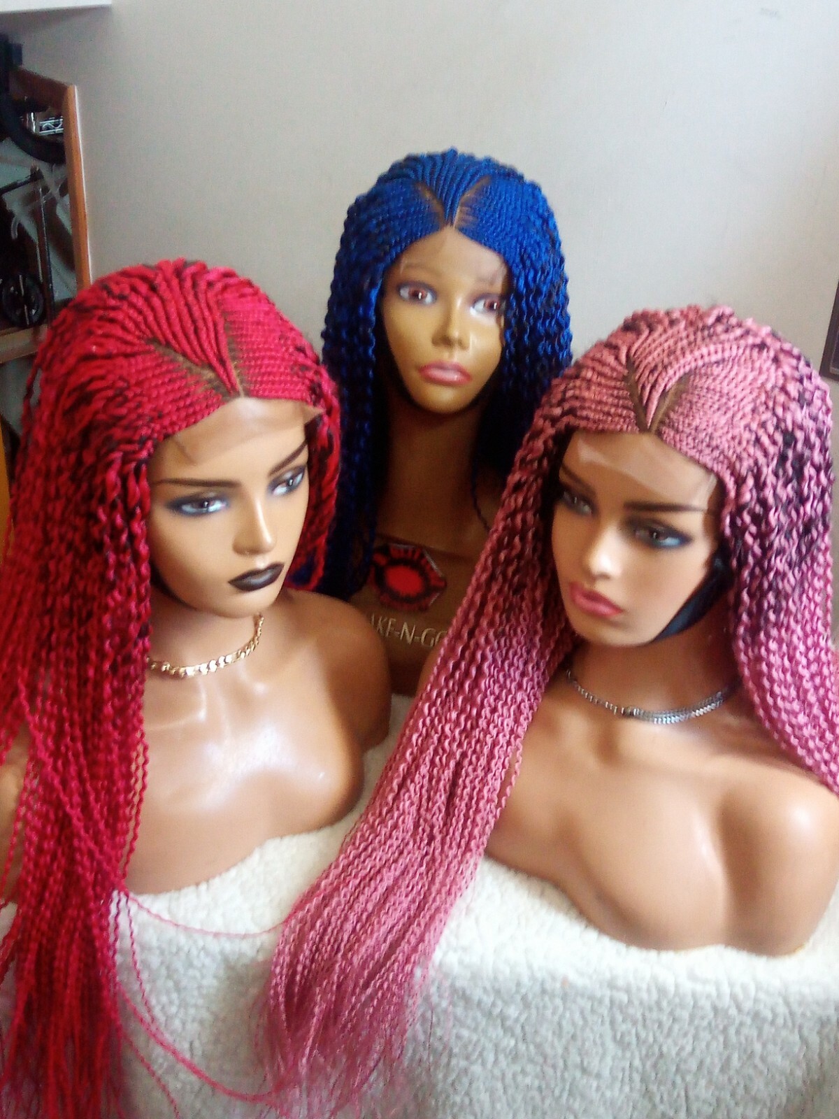AFRICAN BRAIDED WATERMELON WIG 40″ (AVAILABLE COL BLUE)