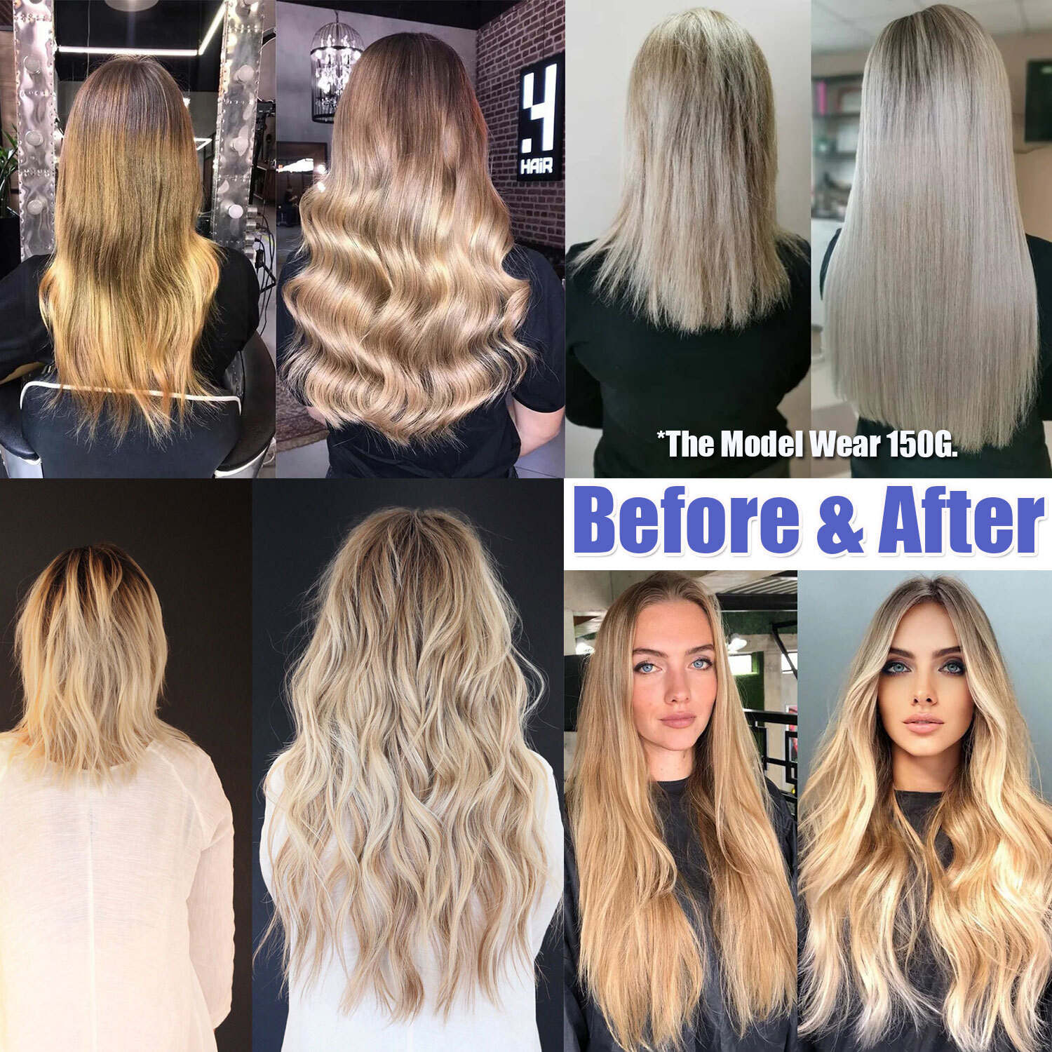 THICK 100% Russian Remy Human Hair Extensions Micro Loop Nano Ring Bead Balayage