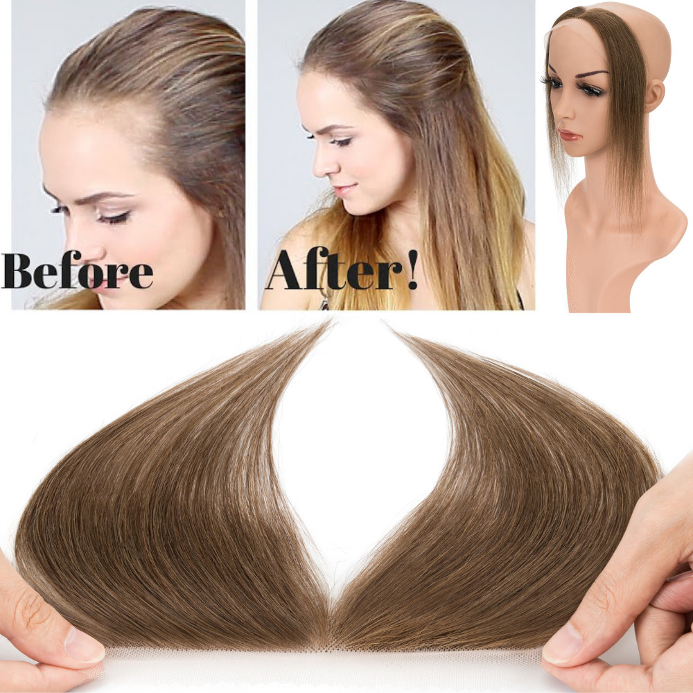 Full Lace Cover-up Front Hairline Hairpiece Remy Human Hair Patch Topper Toupee