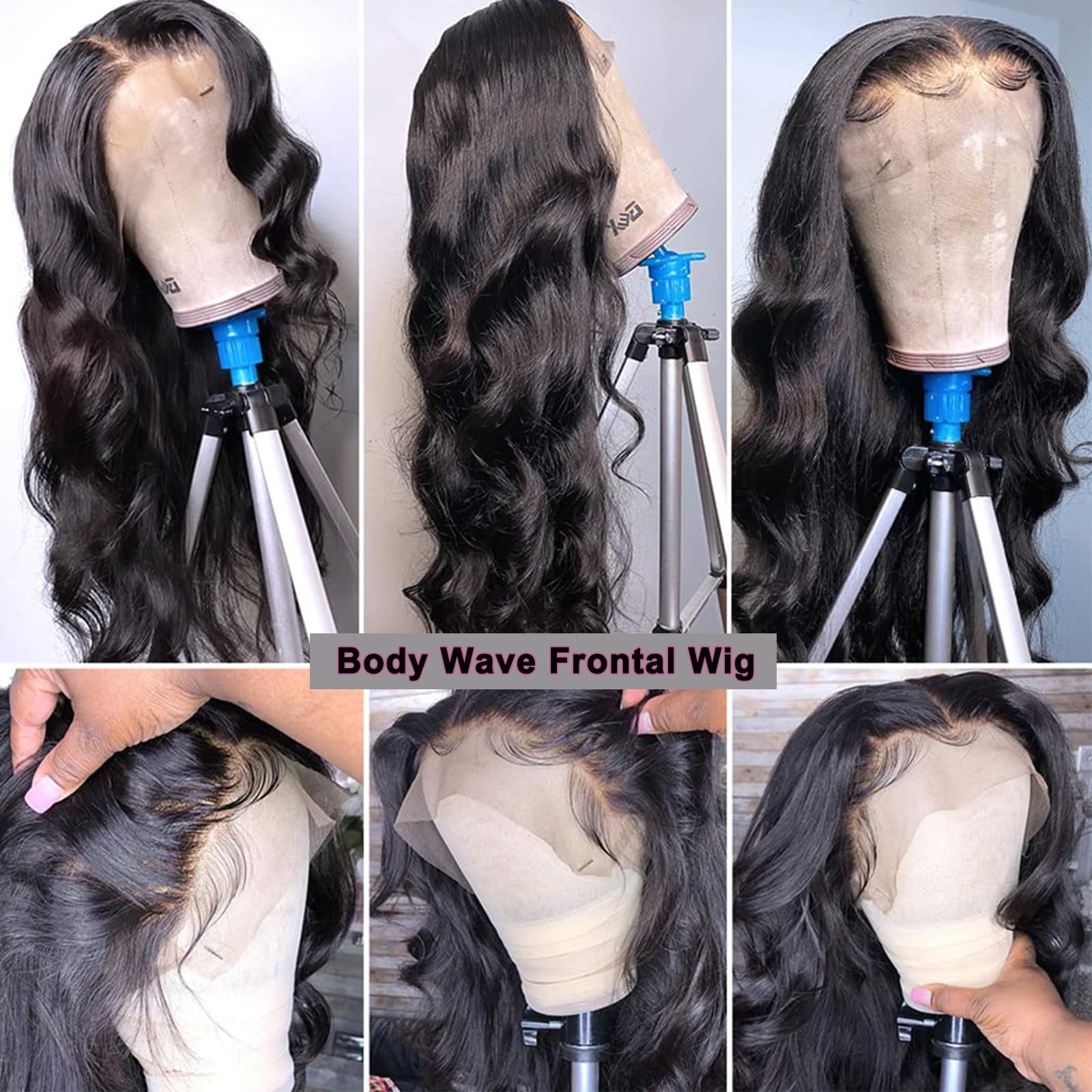 13×6 Body Wave Lace Front Wig – 180 Density HD Transparent Lace, Pre Plucked, 34