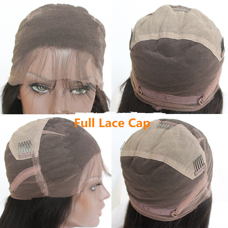 Ombre Ash Blonde Highlight Straight Full Lace Front 100% Human Hair Wigs