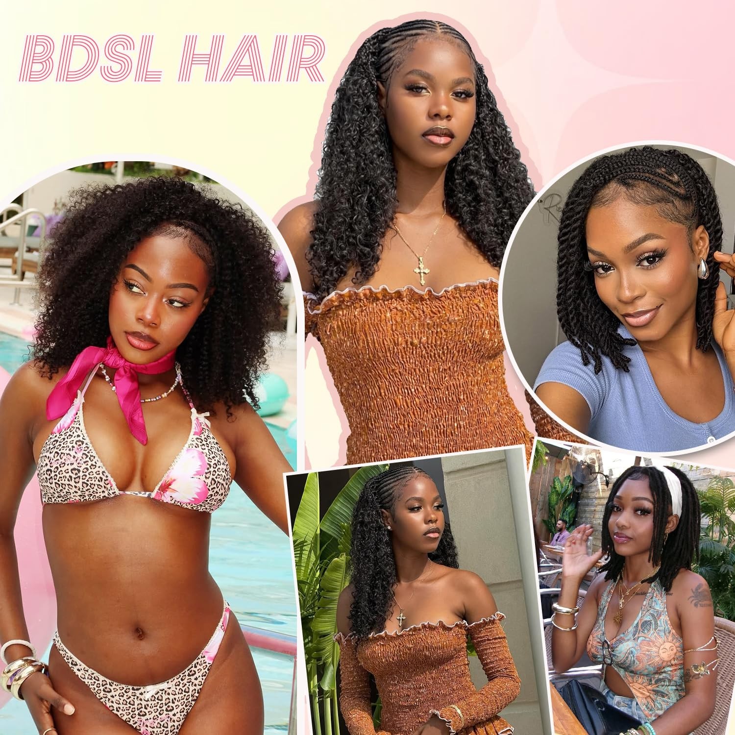 Bdsl Afro Kinkys Bulk Human Hair For Braiding Afro Kinky-Curly Human Hair Bulk