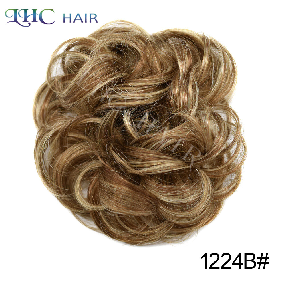 US Curly Hair Bun Ponytail Scrunchie Messy Updo Hair Extension Natural HairPiece